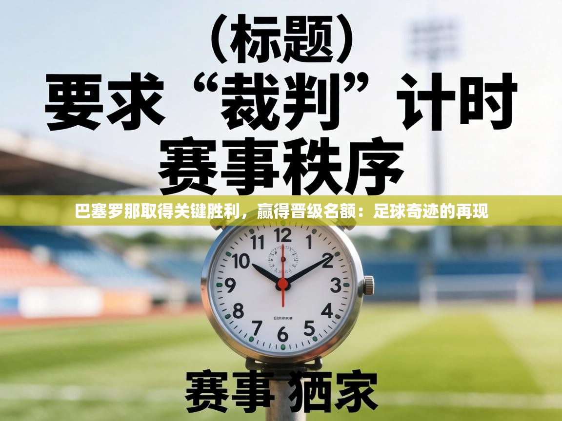 巴塞罗那取得关键胜利,赢得晋级名额:足球奇迹的再现 第1张